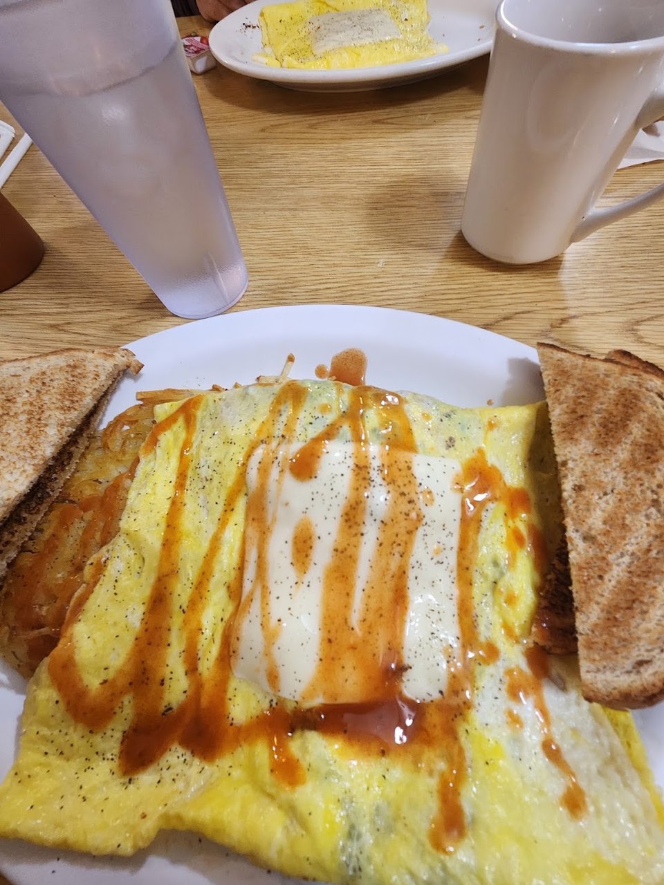 Printed diner menu with hot sandwiches