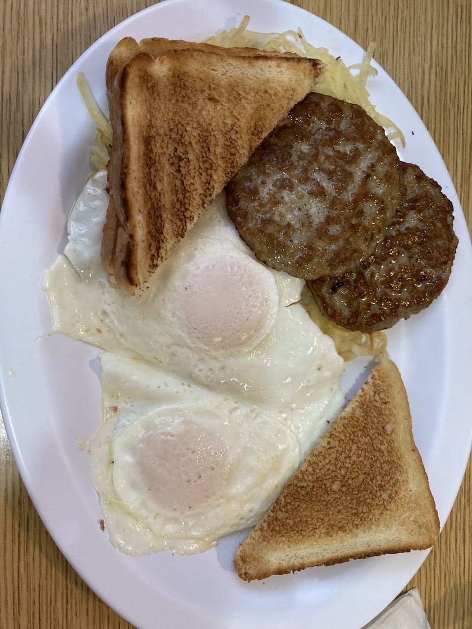 Printed diner menu with hot sandwiches
