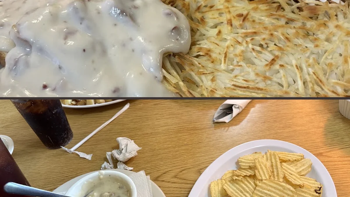 Simple dining room with vinyl chairs