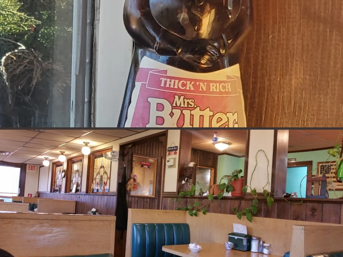 Coffee cups beside hearty diner meals